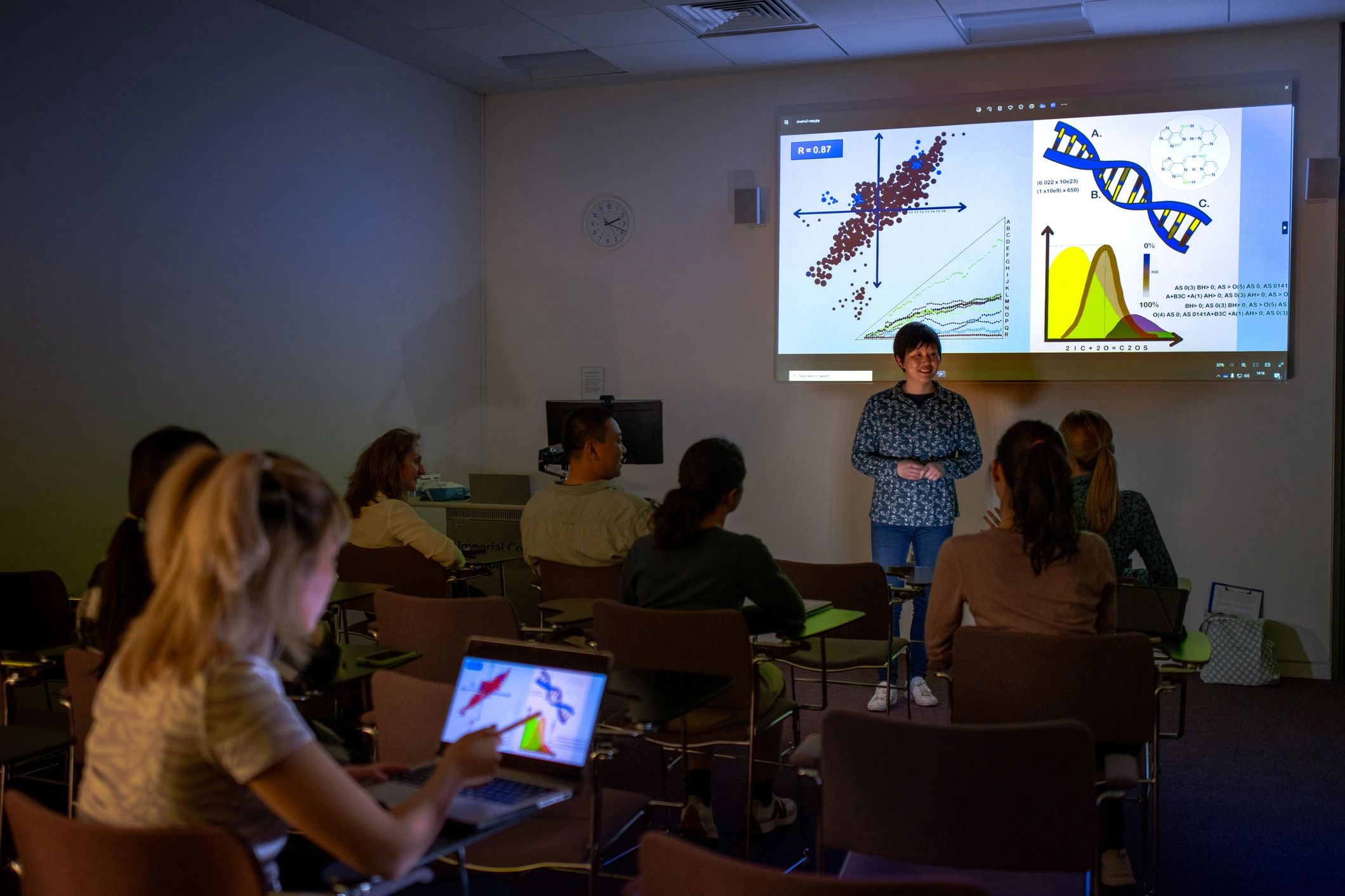 Adult learners in a professional classroom setting